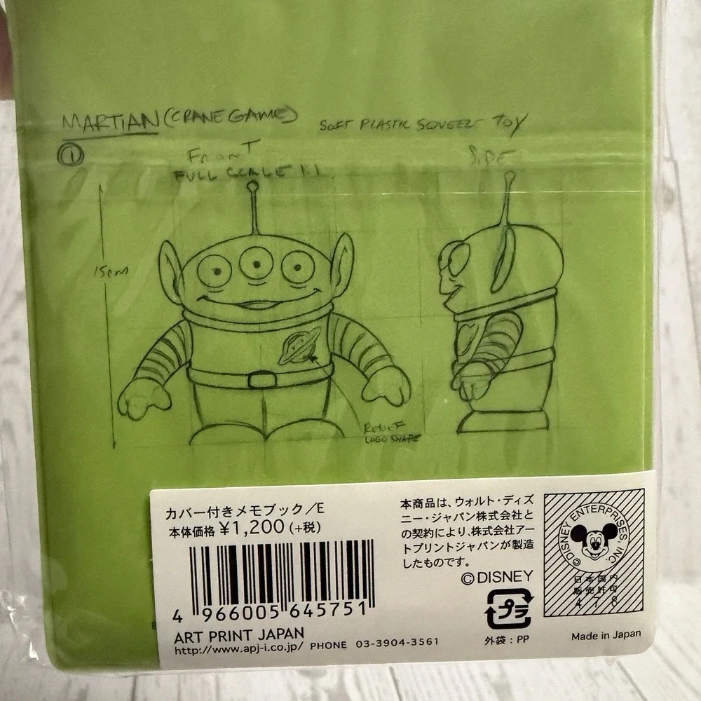 Disney Pixar Japan 30th Anniversary Exhibition Merchandise‎ Mini Notebook Alien